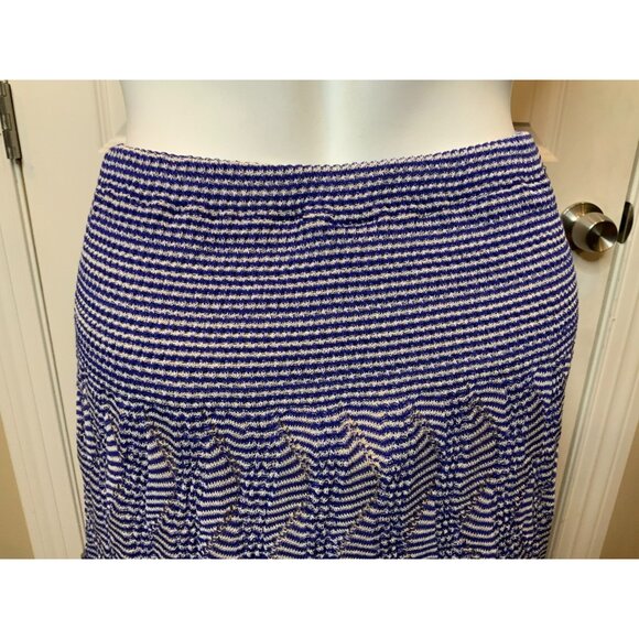 Missoni Blue Multicolor Zig-Zag Patterned A-Line Skirt, Size 10 - Picture 6 of 8